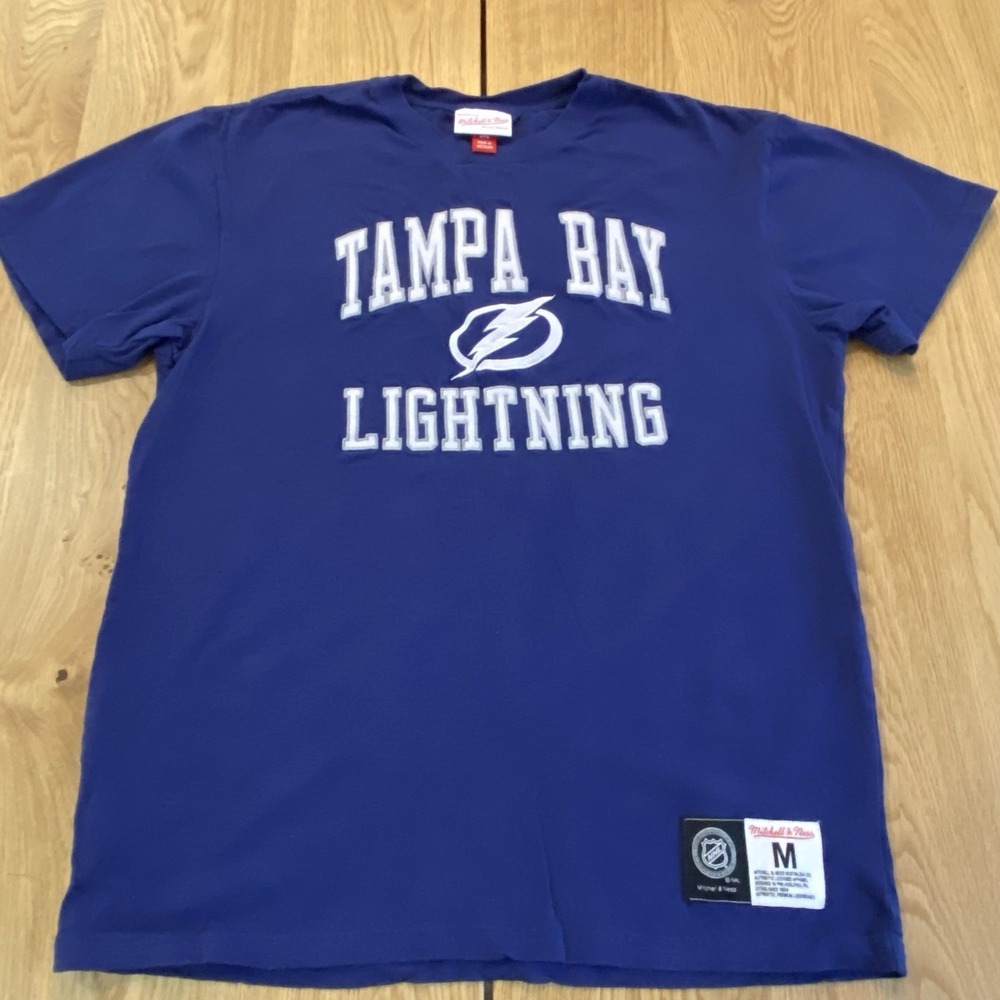 Mitchell & Ness Men's Blue Tampa Bay Lightning Legendary Slub T-shirt Sz Medium